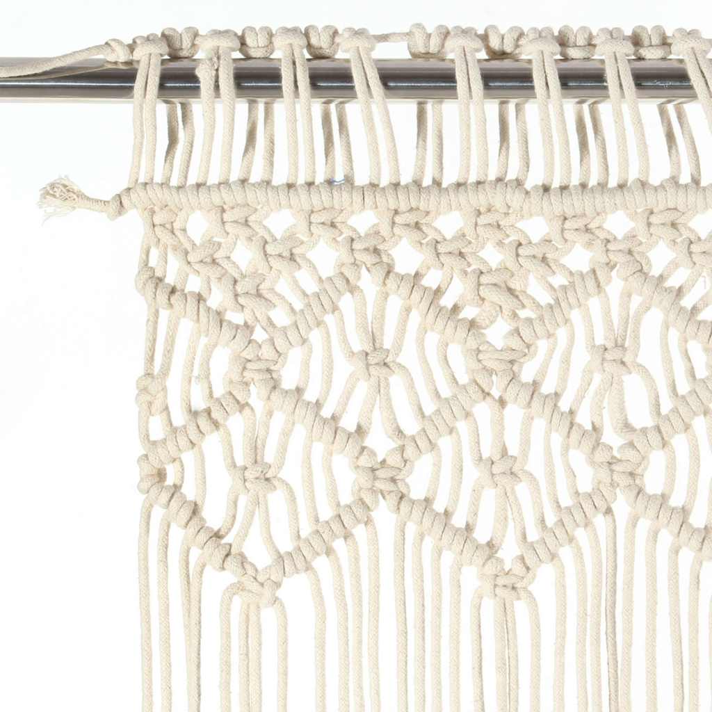 323975 vidaXL Macrame Curtain 140x240 cm Cotton