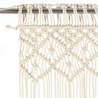 323975 vidaXL Macrame Curtain 140x240 cm Cotton