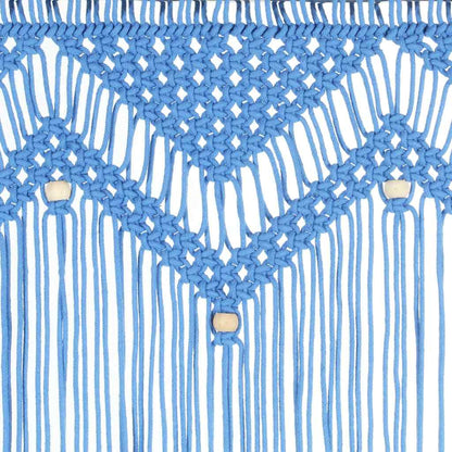 Macrame Curtain Blue 140x240 cm Cotton