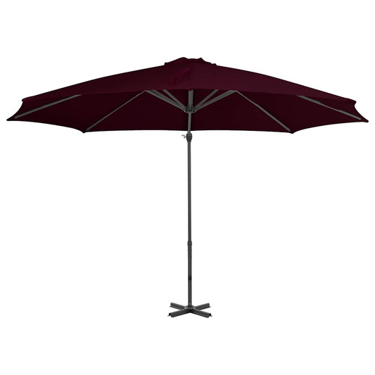 Cantilever Garden Parasol | Red | Polyester fabric, Aluminium | Large