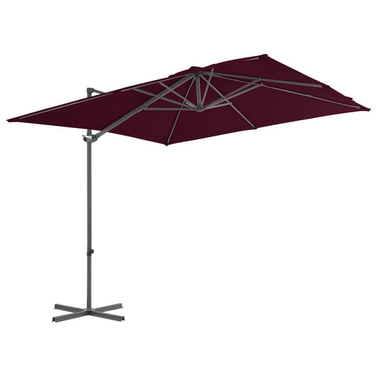Cantilever Garden Parasol | Bordeaux Red | Fabric | Large | Tiltable