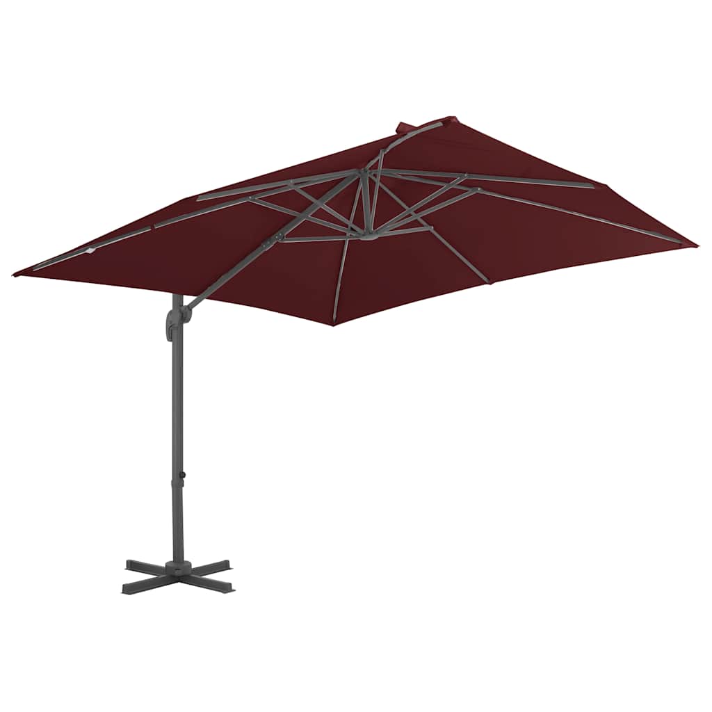 Cantilever Garden Parasol with Pole Bordeaux Red 400x300 cm
