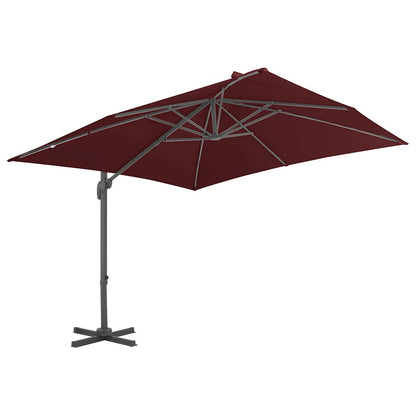 Cantilever Garden Parasol with Pole Bordeaux Red 400x300 cm