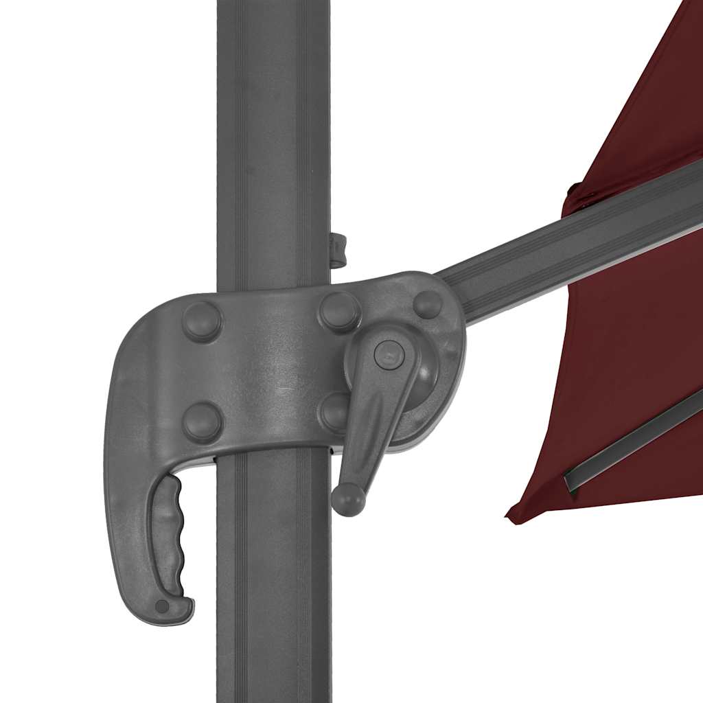 Cantilever Garden Parasol with Pole Bordeaux Red 400x300 cm