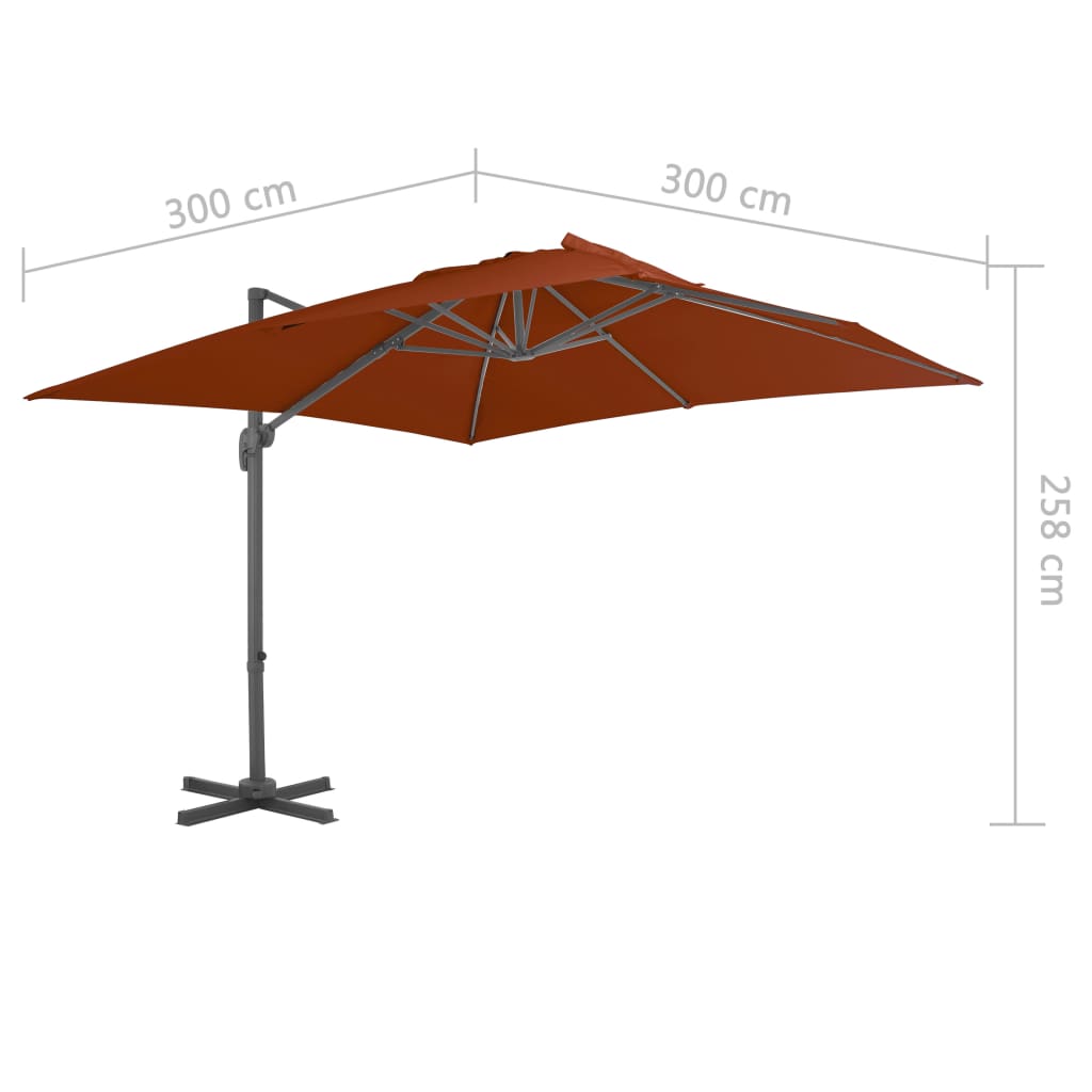 Cantilever Garden Parasol | Terracotta