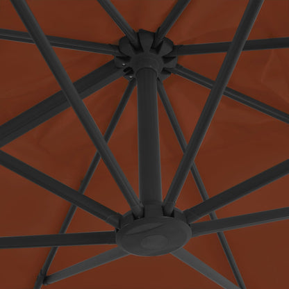Cantilever Garden Parasol with Aluminium Pole Terracotta 400x300 cm