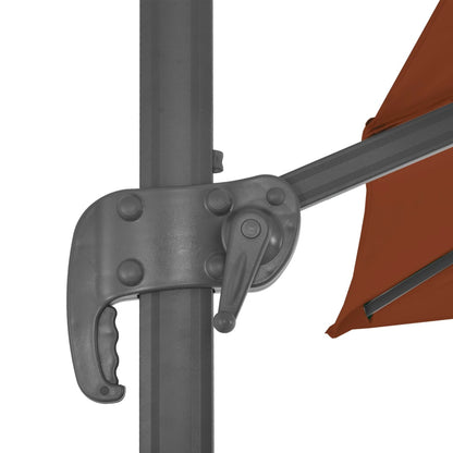 Cantilever Garden Parasol with Aluminium Pole Terracotta 400x300 cm
