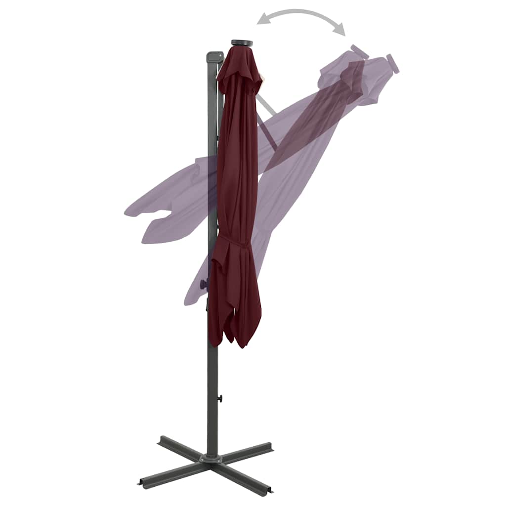 Cantilever Garden Parasol | Bordeaux Red