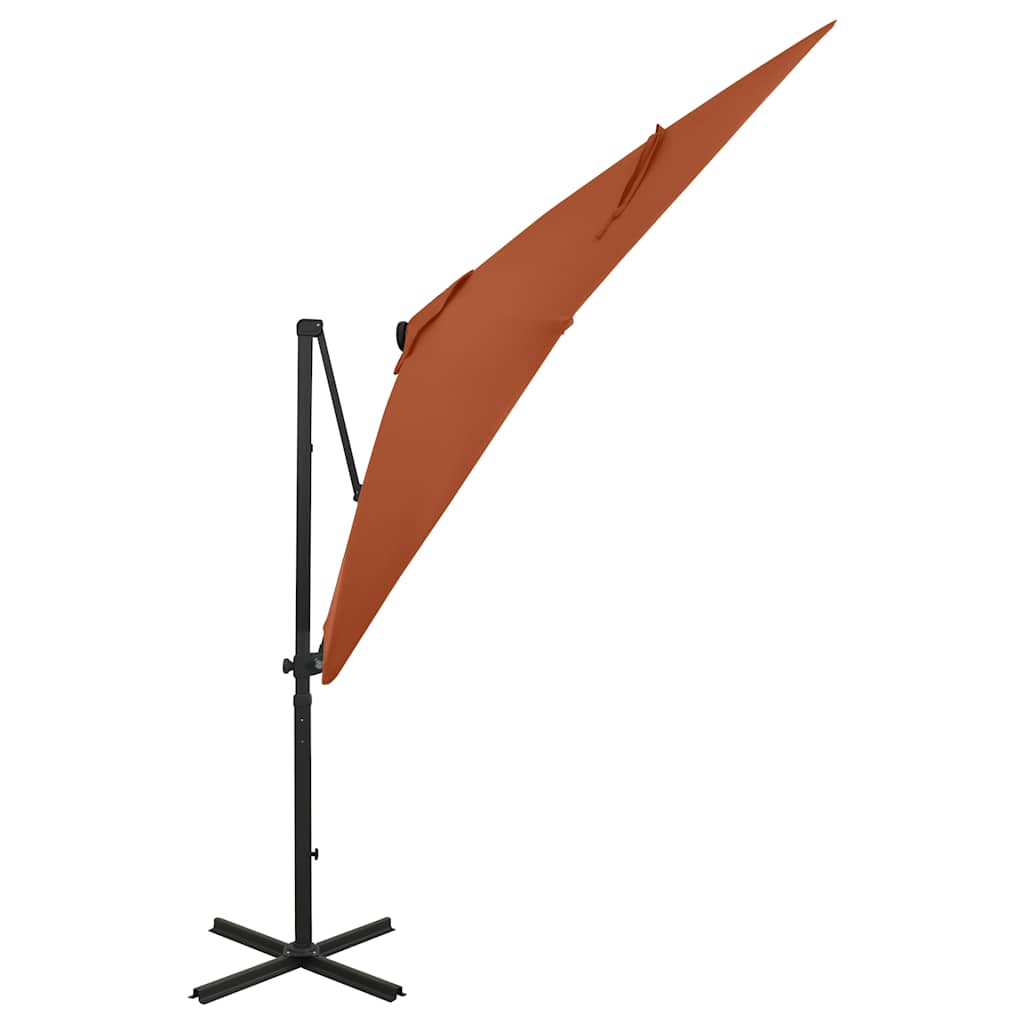 Cantilever Garden Parasol | Terracotta | Polyester, Aluminium | Large