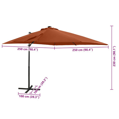 Cantilever Garden Parasol | Terracotta | Polyester, Aluminium | Large