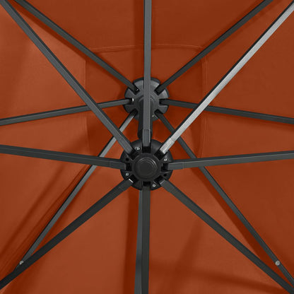 Cantilever Garden Parasol | Terracotta | Polyester, Aluminium | Large
