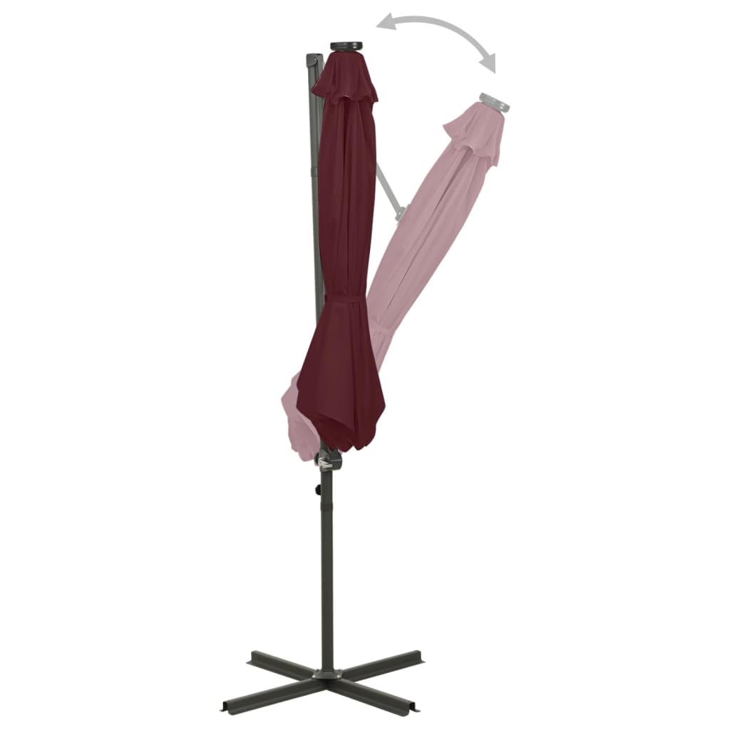 Cantilever Garden Parasol | Bordeaux red