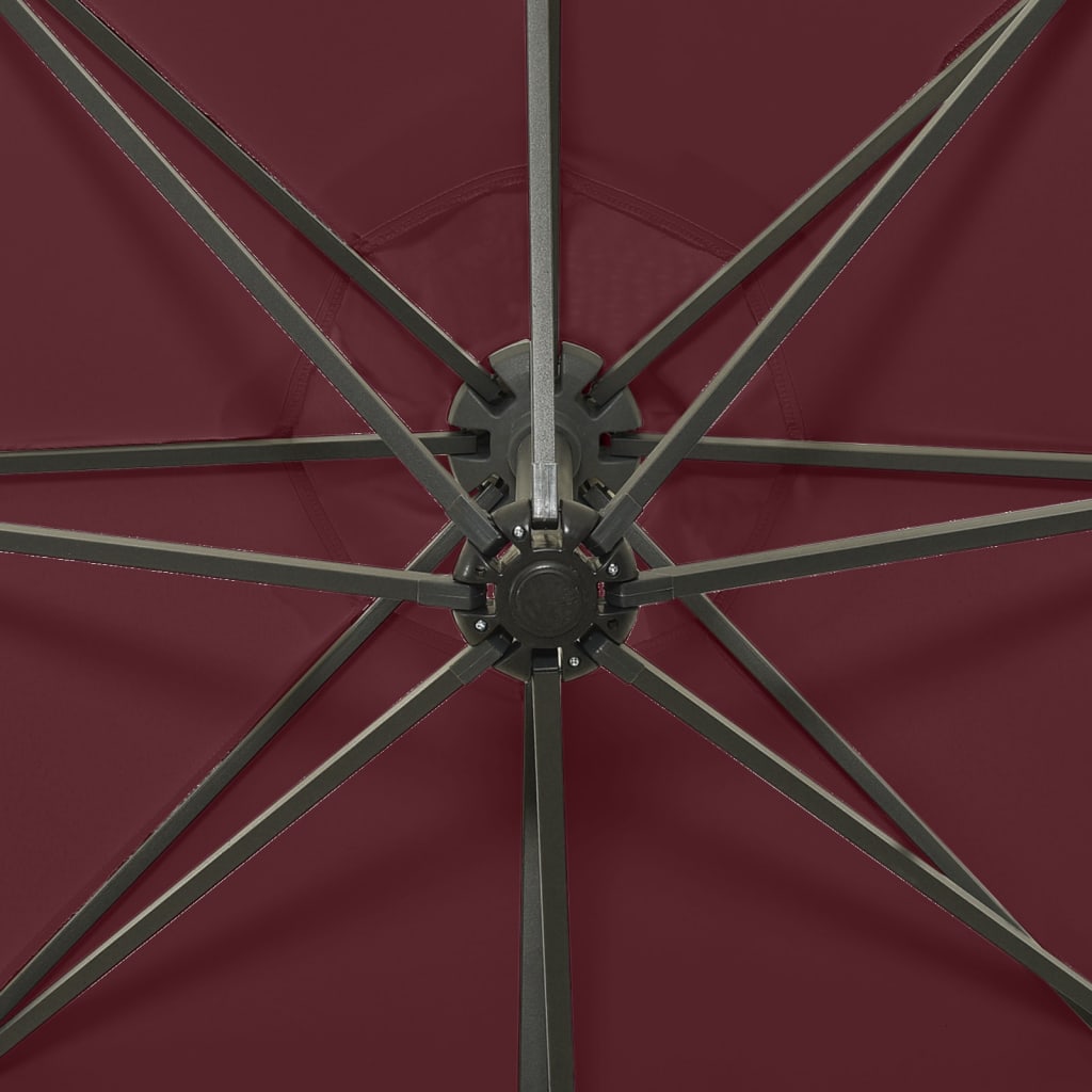 Cantilever Garden Parasol | Bordeaux red