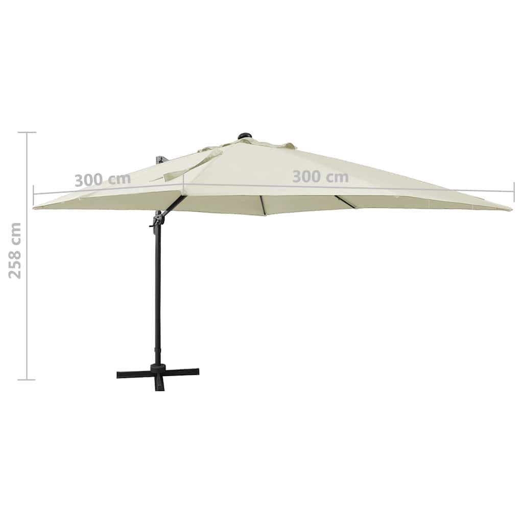 Cantilever Garden Parasol | Sand | Fabric with a PA coating, Aluminium