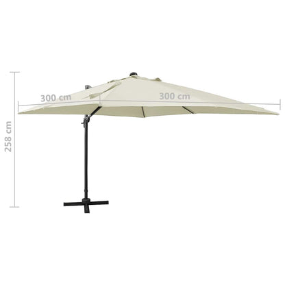 Cantilever Garden Parasol | Sand | Fabric with a PA coating, Aluminium