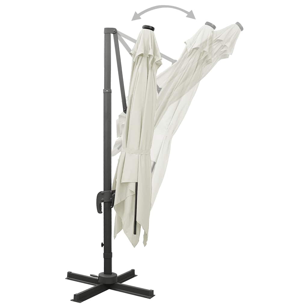 Cantilever Garden Parasol | Sand | Fabric with a PA coating, Aluminium