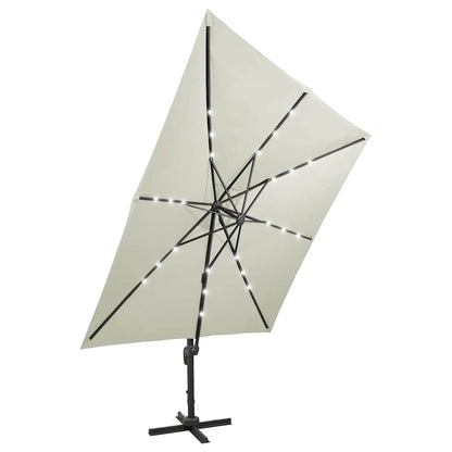 Cantilever Garden Parasol | Sand | Fabric with a PA coating, Aluminium