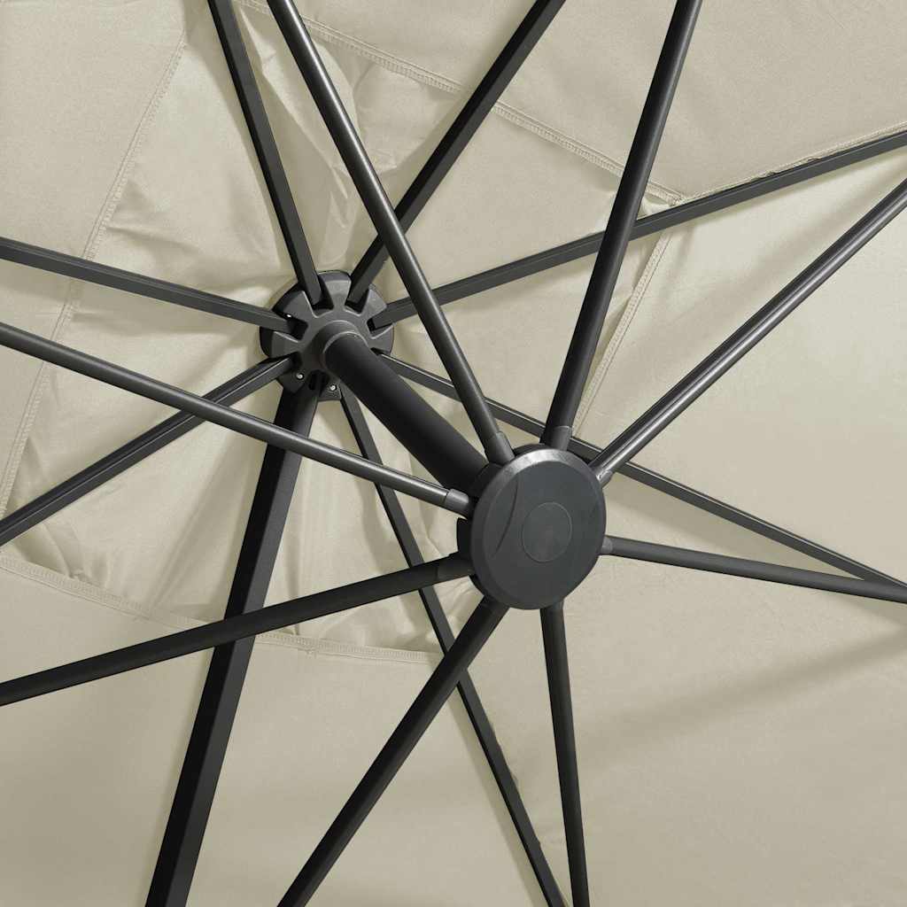 Cantilever Garden Parasol | Sand | Fabric with a PA coating, Aluminium