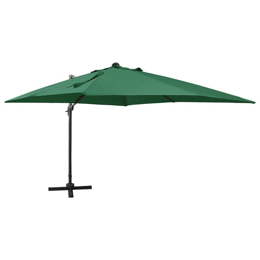 Cantilever Garden Parasol | Green | Polyester | Large | Rotatable