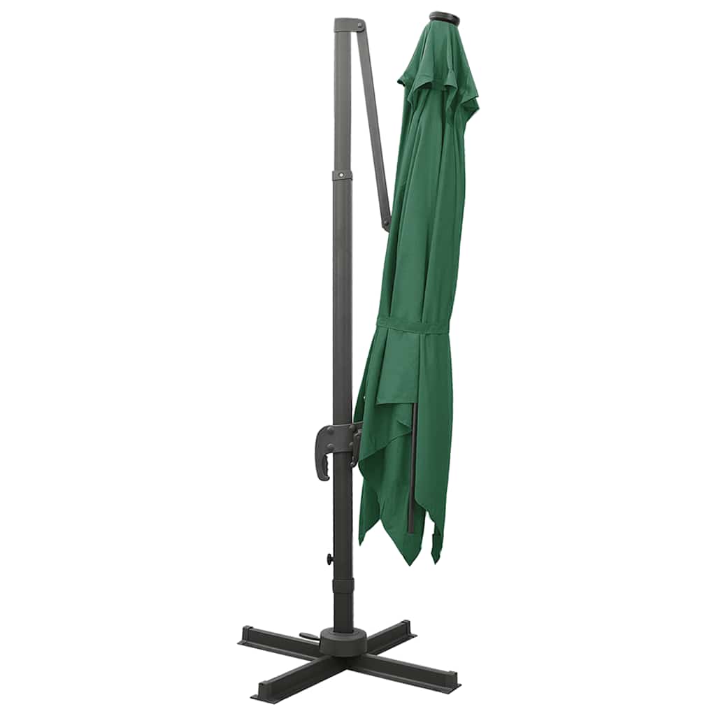 Cantilever Garden Parasol | Green | Polyester | Large | Rotatable