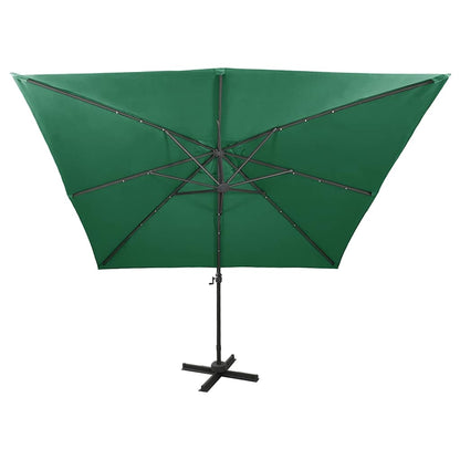 Cantilever Garden Parasol | Green | Polyester | Large | Rotatable