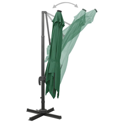 Cantilever Garden Parasol | Green | Polyester | Large | Rotatable
