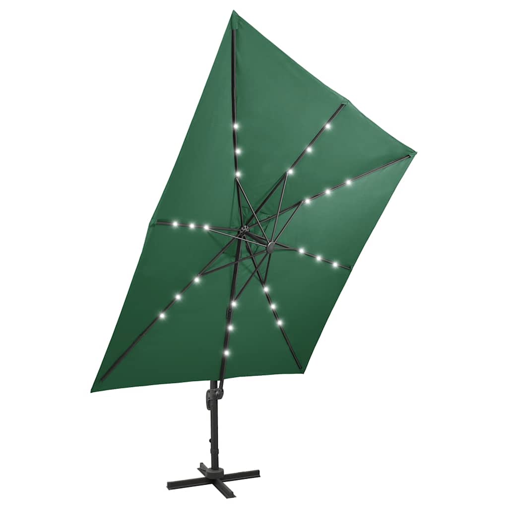 Cantilever Garden Parasol | Green | Polyester | Large | Rotatable