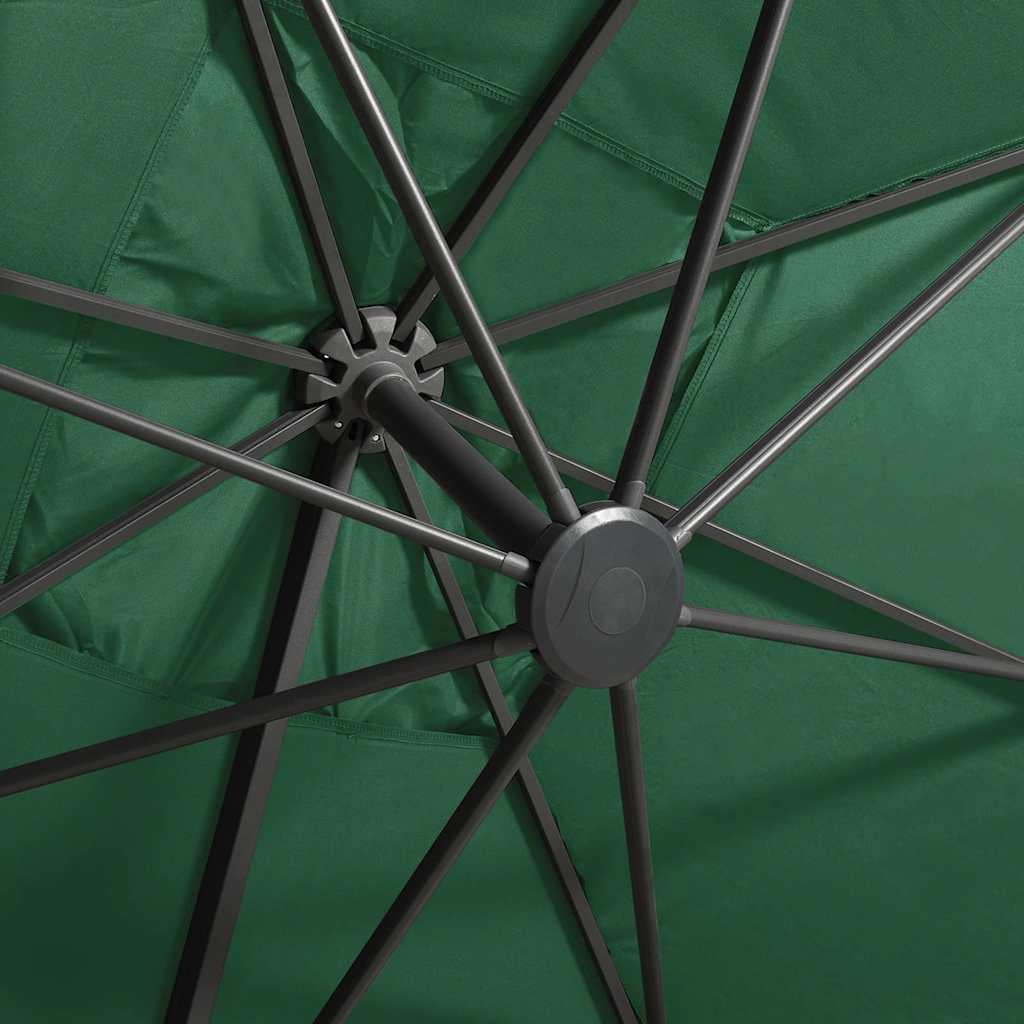 Cantilever Garden Parasol | Green | Polyester | Large | Rotatable