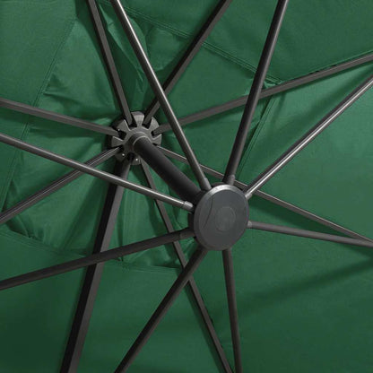 Cantilever Garden Parasol | Green | Polyester | Large | Rotatable