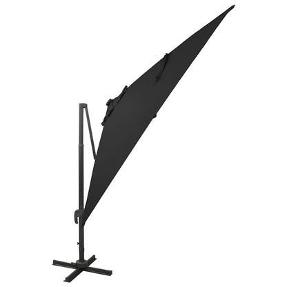 Cantilever Garden Parasol | Black | Polyester, Aluminium | 3m Diameter