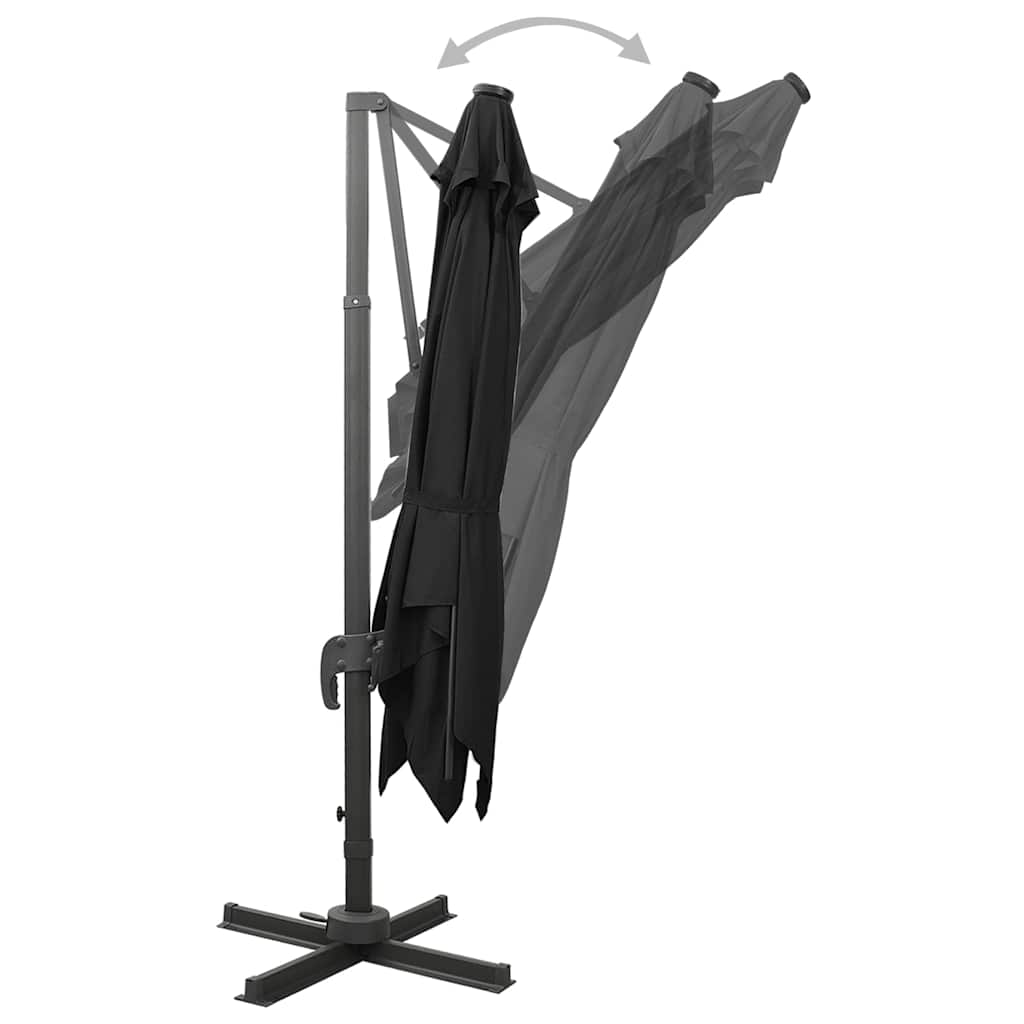 Cantilever Garden Parasol | Black | Polyester, Aluminium | 3m Diameter