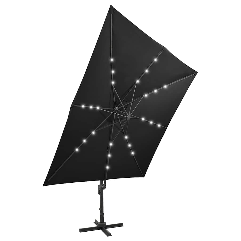 Cantilever Garden Parasol | Black | Polyester, Aluminium | 3m Diameter