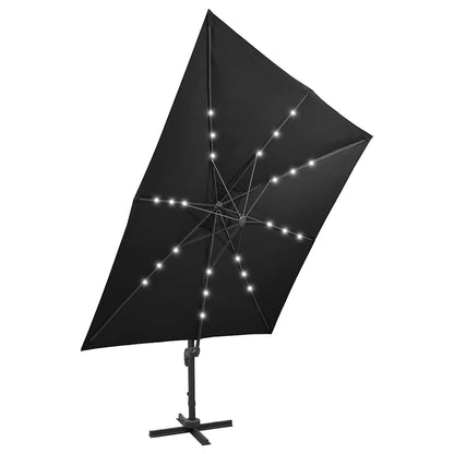 Cantilever Garden Parasol | Black | Polyester, Aluminium | 3m Diameter