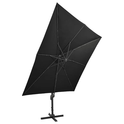 Cantilever Garden Parasol | Black | Polyester, Aluminium | 3m Diameter