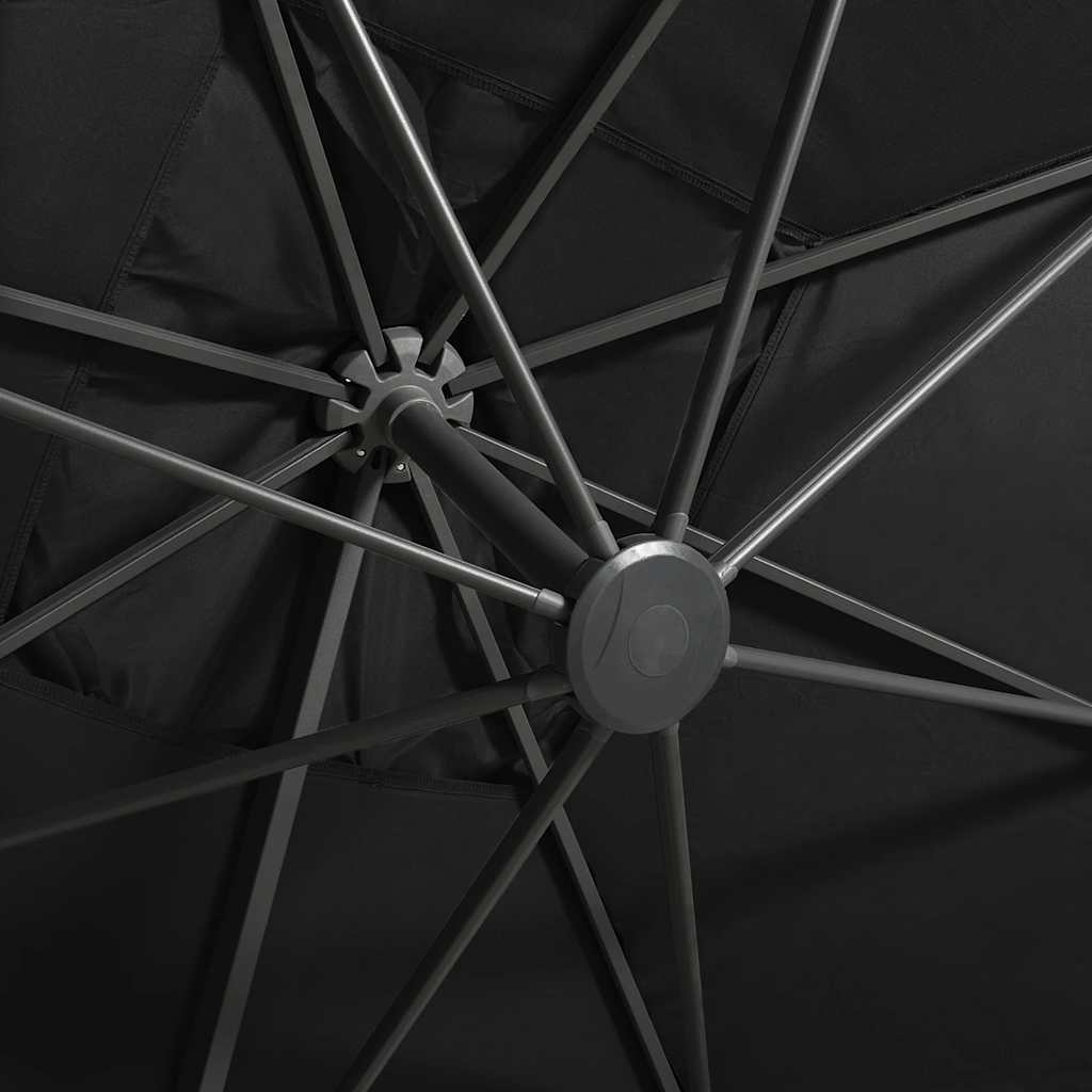 Cantilever Garden Parasol | Black | Polyester, Aluminium | 3m Diameter