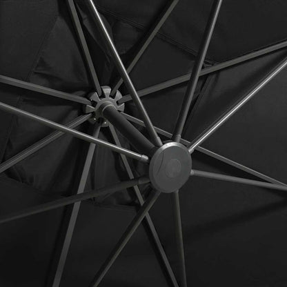 Cantilever Garden Parasol | Black | Polyester, Aluminium | 3m Diameter