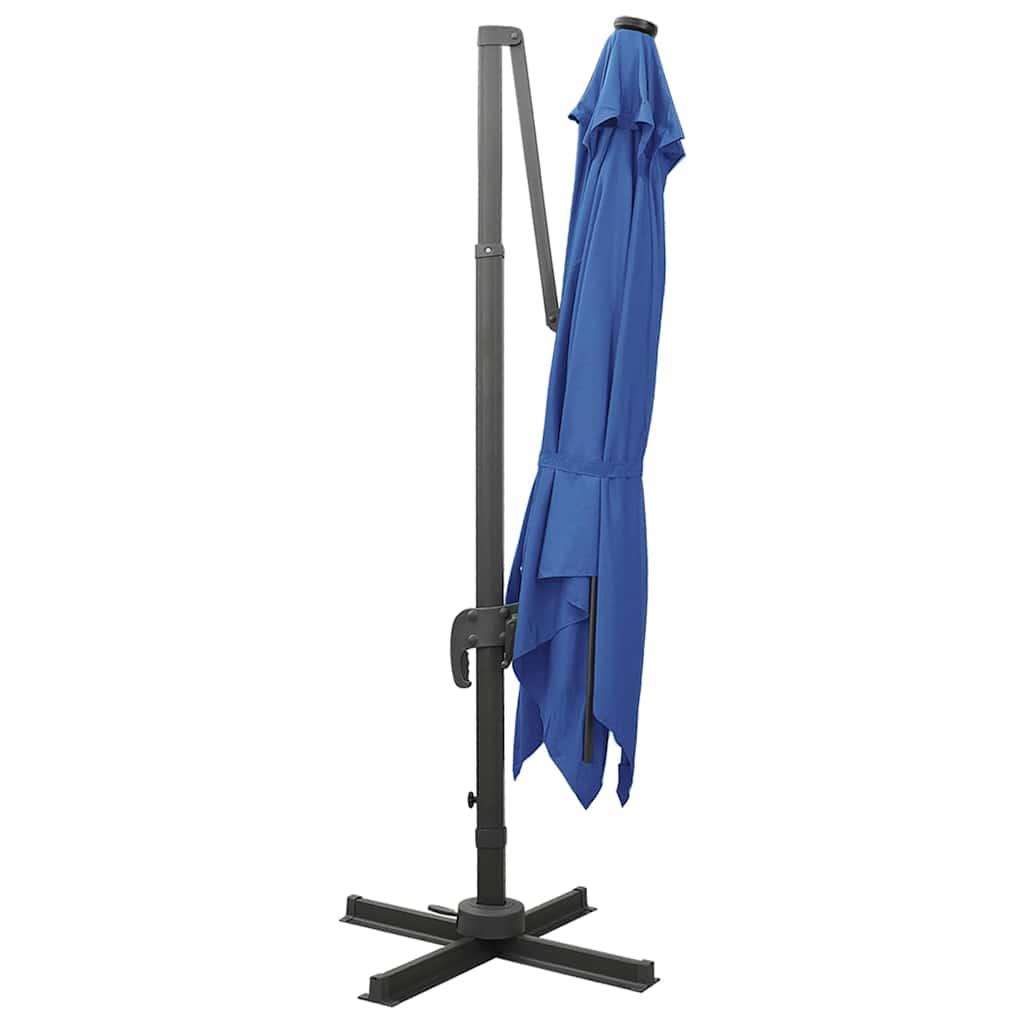 Cantilever Garden Parasol | Azure Blue | Polyester, Aluminium | Large