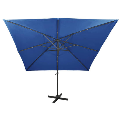 Cantilever Garden Parasol | Azure Blue | Polyester, Aluminium | Large