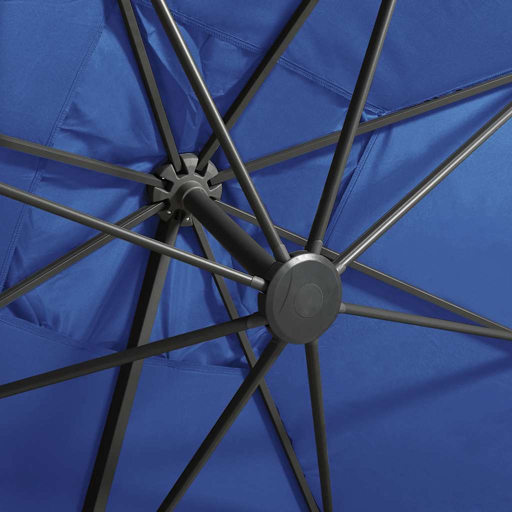 Cantilever Garden Parasol | Azure Blue | Polyester, Aluminium | Large