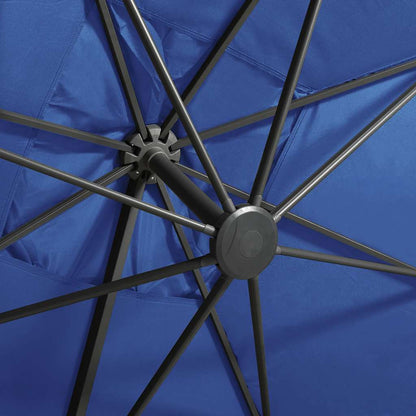Cantilever Garden Parasol | Azure Blue | Polyester, Aluminium | Large