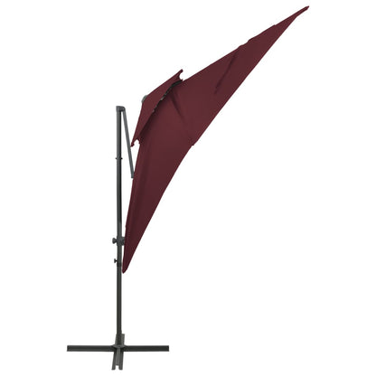 Cantilever Garden Parasol | Bordeaux Red | Aluminium, Polyester