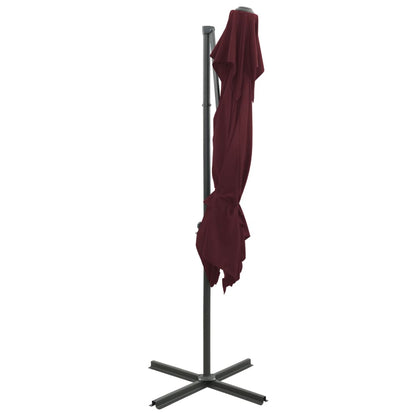 Cantilever Garden Parasol | Bordeaux Red | Aluminium, Polyester