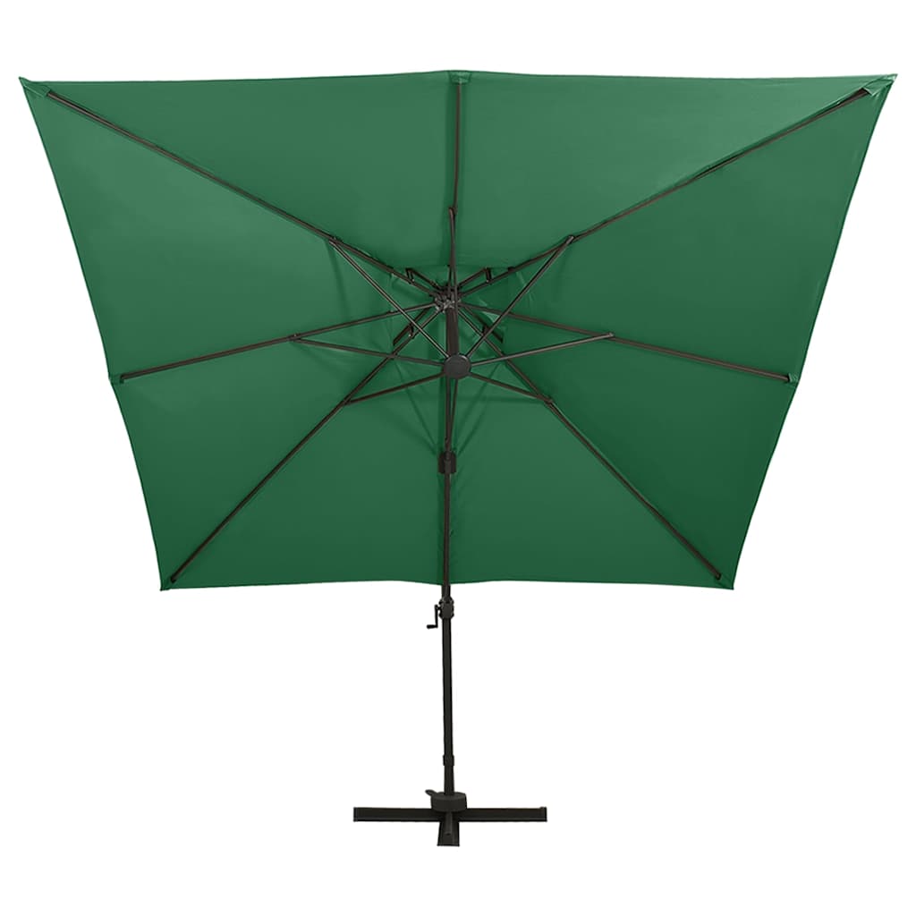Cantilever Garden Parasol | Green | Polyester | Large | Tiltable