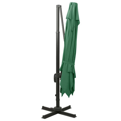Cantilever Garden Parasol | Green | Polyester | Large | Tiltable