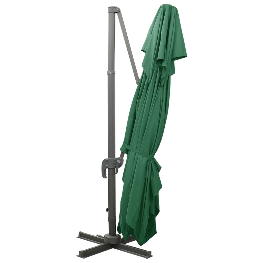 Cantilever Garden Parasol with Double Top Green 400x300 cm