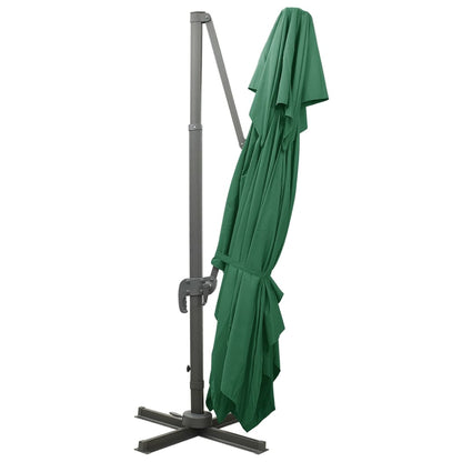 Cantilever Garden Parasol with Double Top Green 400x300 cm