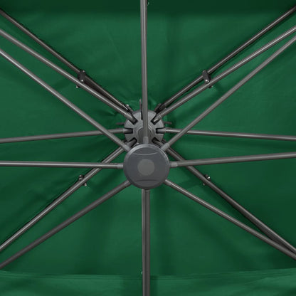 Cantilever Garden Parasol with Double Top Green 400x300 cm