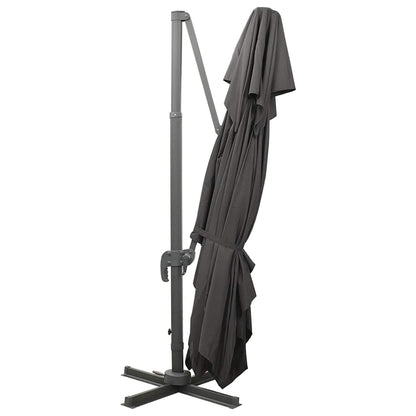 312373 vidaXL Cantilever Garden Parasol with Double Top Anthracite 400x300 cm