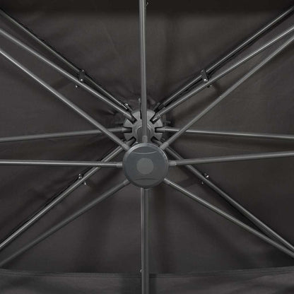 312373 vidaXL Cantilever Garden Parasol with Double Top Anthracite 400x300 cm