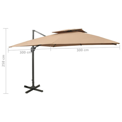 Cantilever Garden Parasol | Taupe
